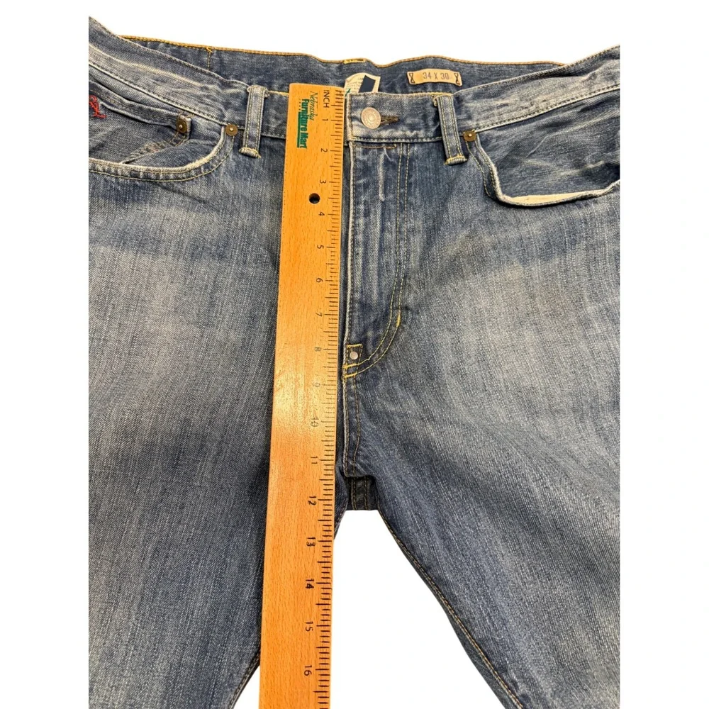 Polo Ralph Lauren Mens Straight Leg Jeans Blue Medium Wash‎ Button Fly 34x30